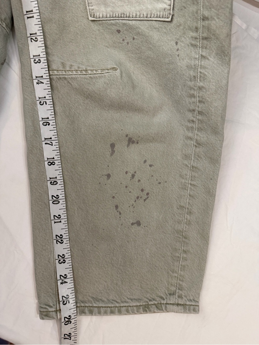 FREE PEOPLE WE THE FREE Moxie Low Slung Pull on Barrel Jeans Jetty Splatter 25 - Picture 12 of 13